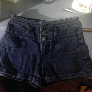Black Jean shorts